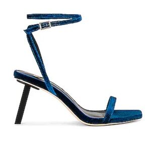 House of Harlow 1960 x REVOLVE Pamela Strappy Heel Sandals Teal Velvet 7.5 NIB